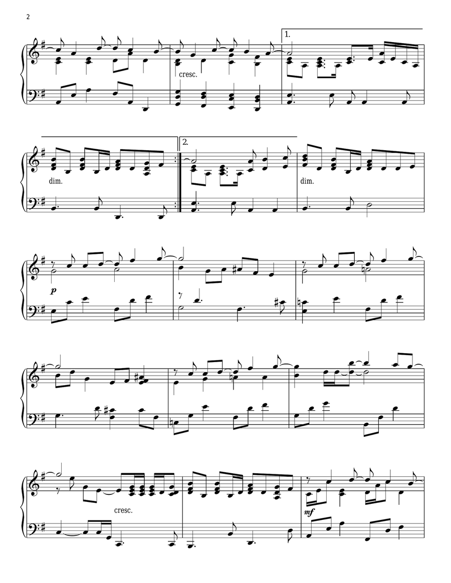 Karma Police Piano Solo scores gallery preview page 2