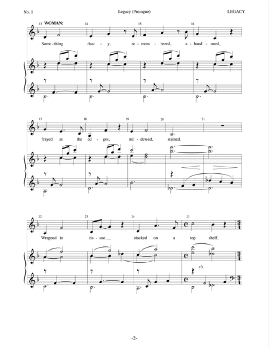 Legacy (Prologue) Legacy (Prologue) Piano, Vocal scores gallery preview page 2