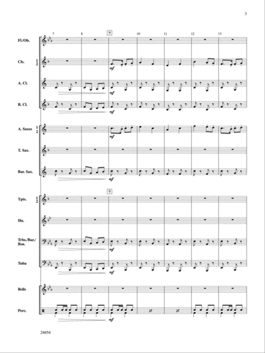 Fighting Falcon March Concert Band scores gallery preview page 3