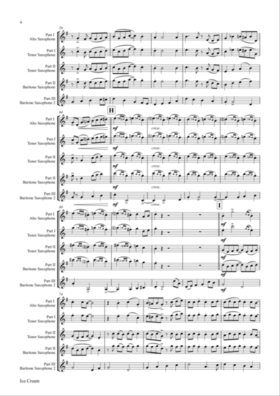 (i Scream-you Scream-we All Scream For) Ice Cream Woodwind Trio scores gallery preview page 4