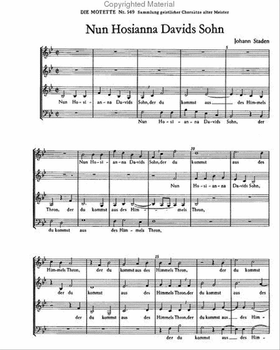 Nun Hosianna, Davids Sohn Choir scores gallery preview page 4