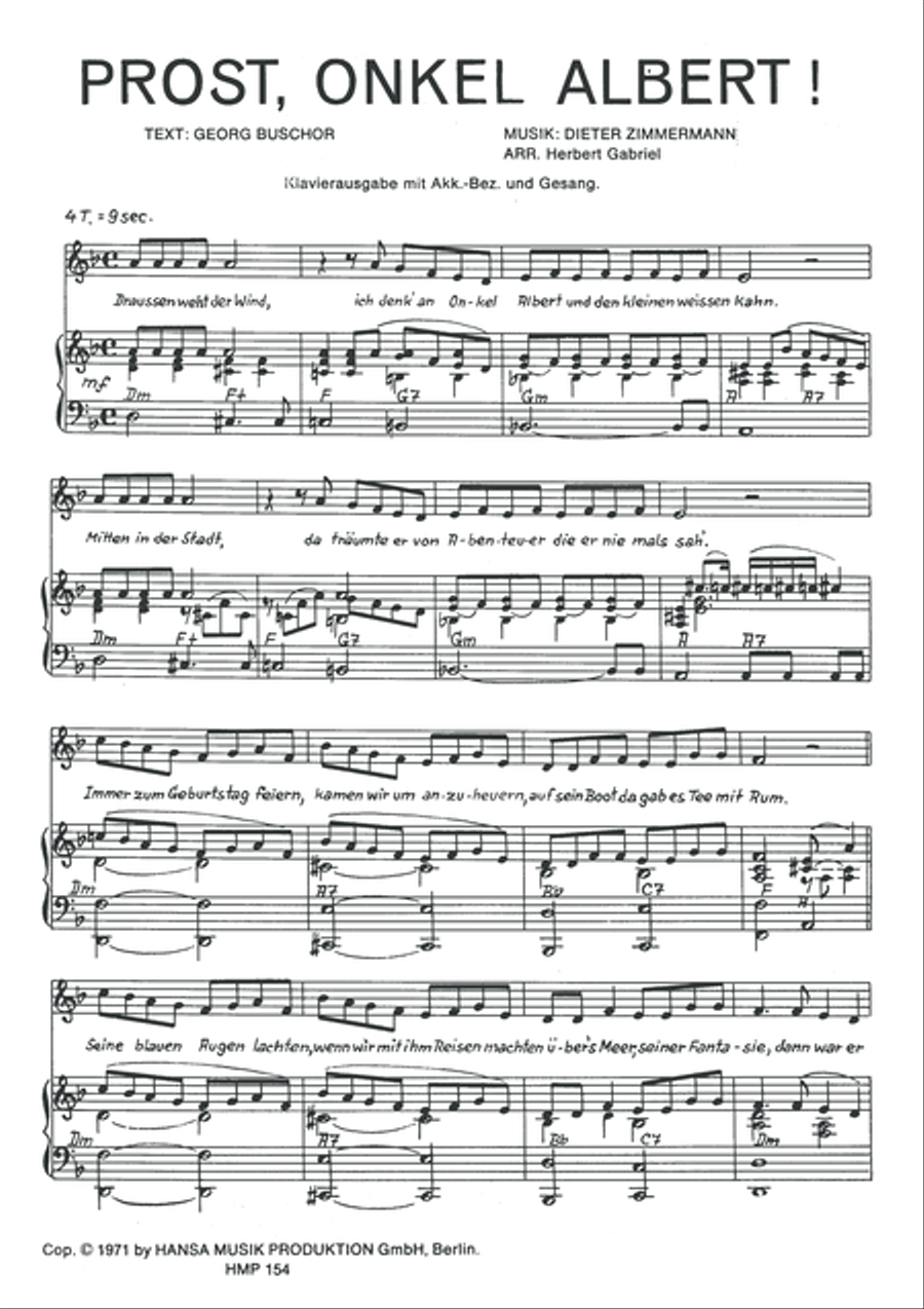 Prost, Onkel Albert! Piano, Vocal scores gallery preview page 3
