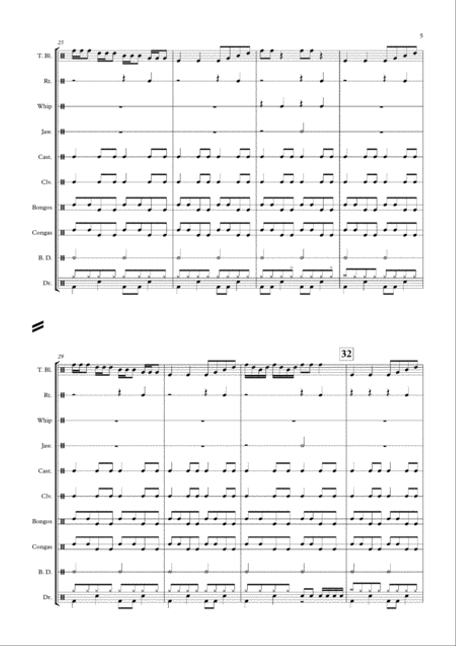 Rockosaurus Percussion Ensemble scores gallery preview page 5