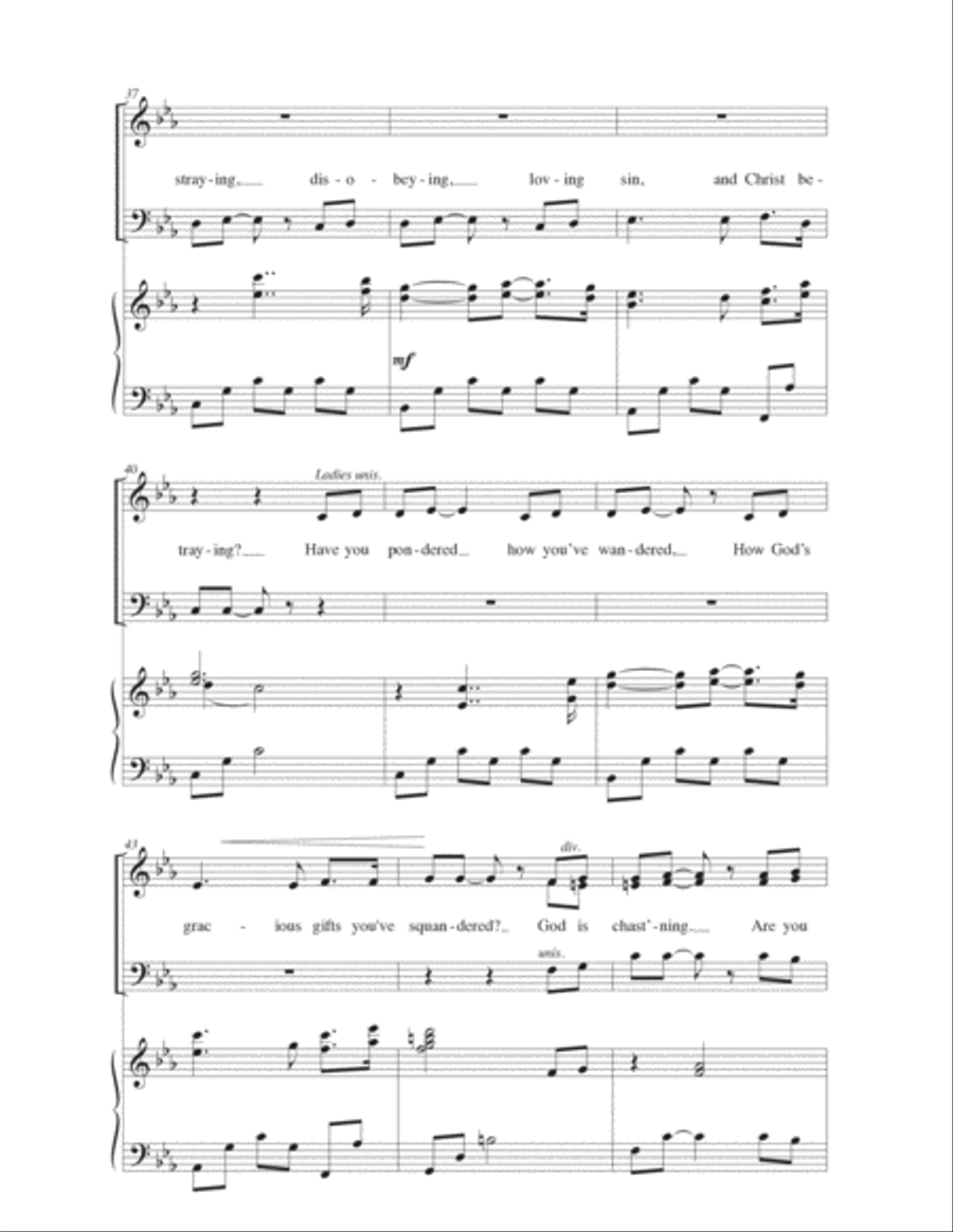 I'm Coming Back 4-Part scores gallery preview page 5