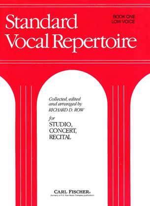 Book cover for Standard Vocal Repertoire Volume 1 for Low Voice