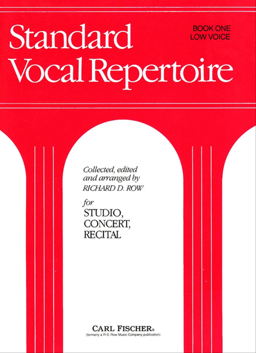 Book cover for Standard Vocal Repertoire Volume 1 for Low Voice