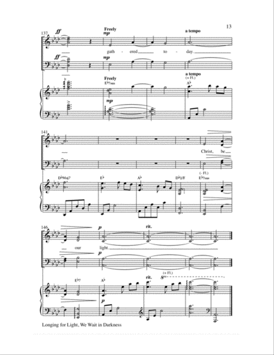 Longing for Light, We Wait in Darkness 4-Part scores gallery preview page 14