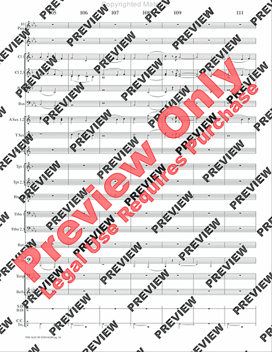 The Age of Chivalry Concert Band scores gallery preview page 19