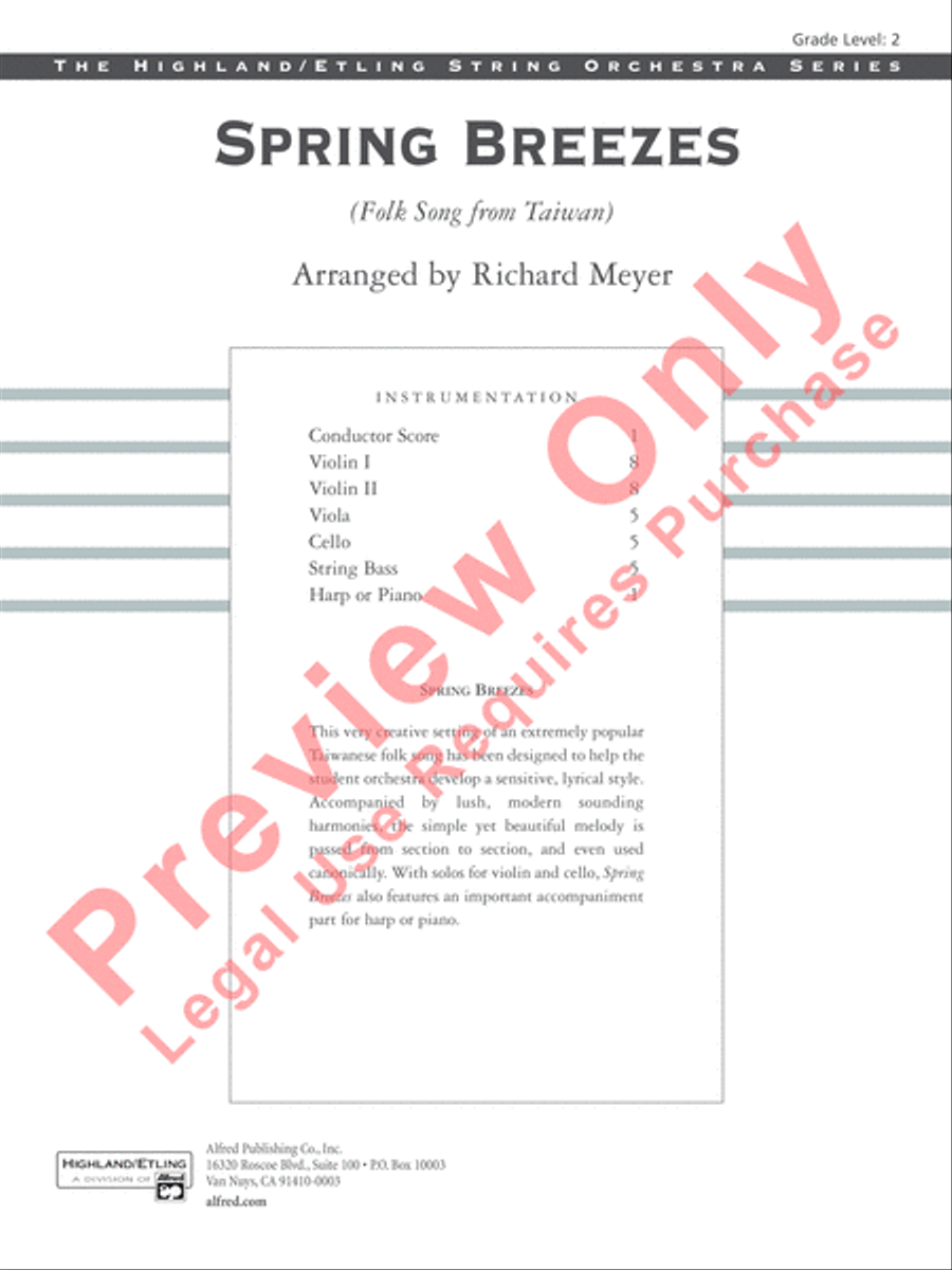 Spring Breezes String Orchestra scores gallery preview page 2