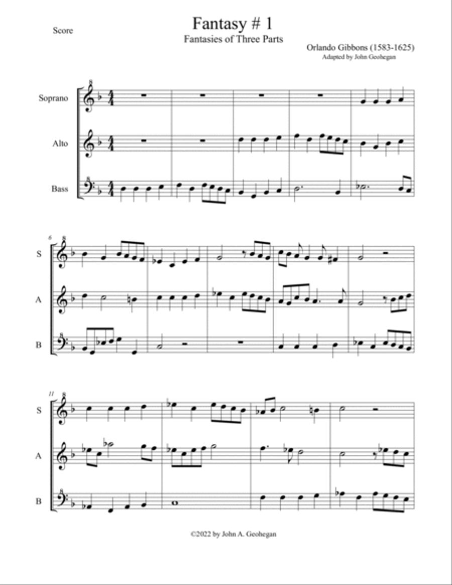 Four Gibbons Fantasies for Recorder Trio Four Gibbons Fantasies for Recorder Trio Recorder scores gallery preview page 4