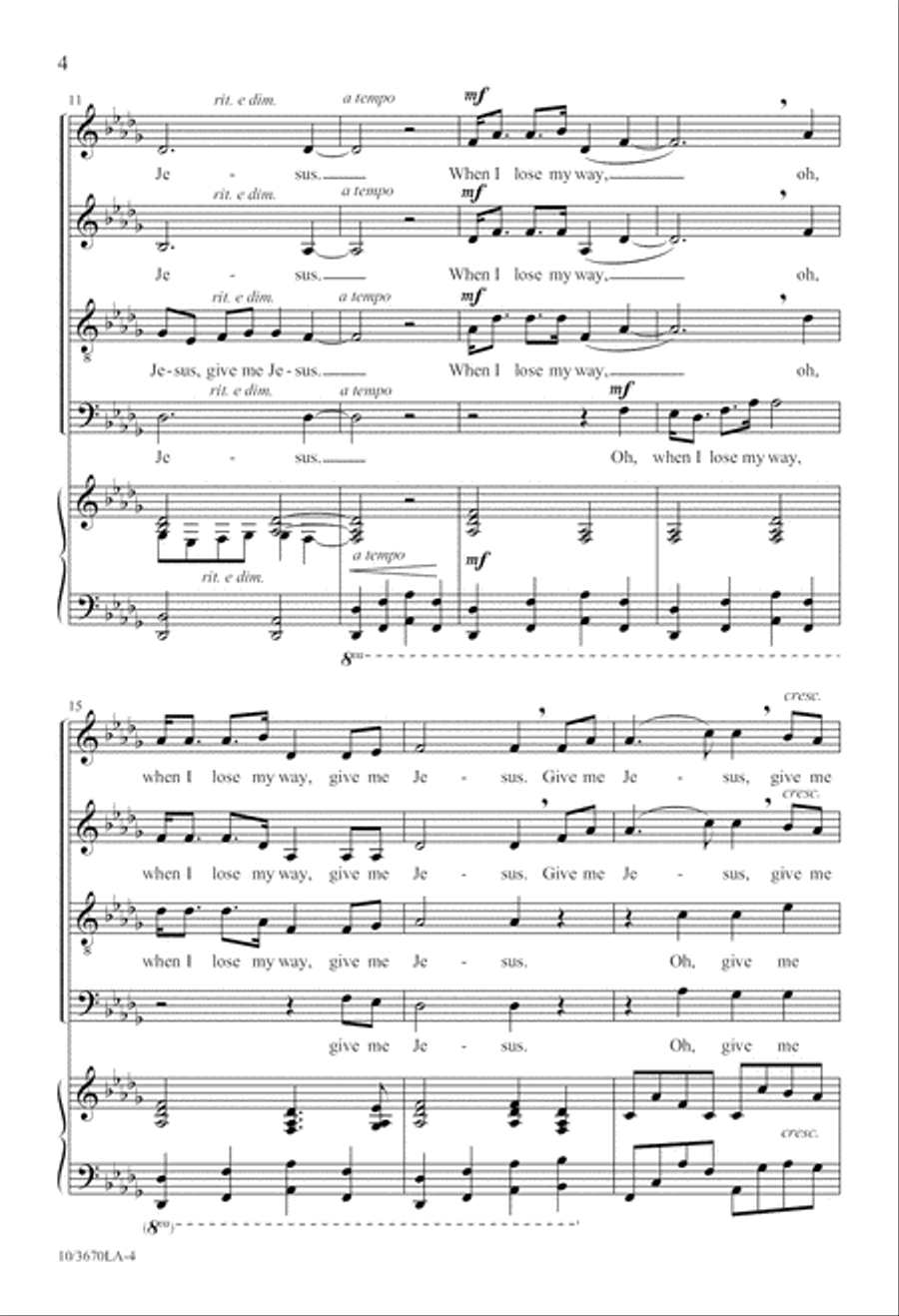 Give Me Jesus 4-Part scores gallery preview page 5