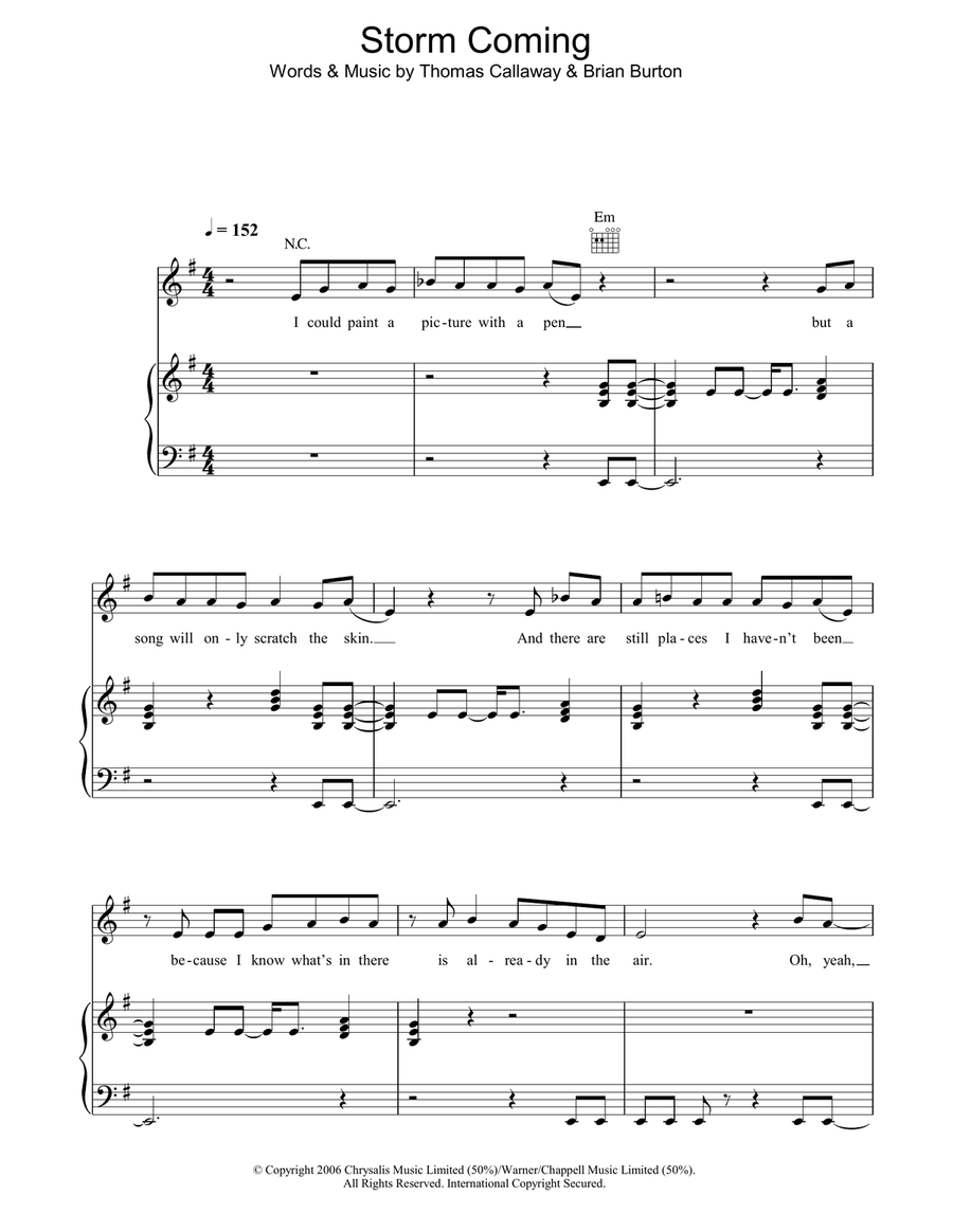 Storm Coming Acoustic Guitar scores gallery preview page 1