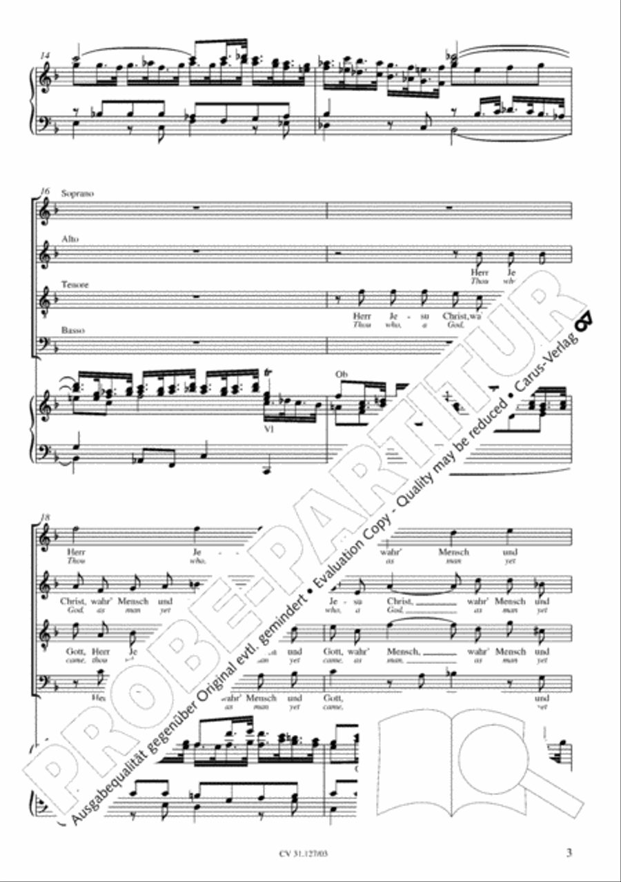 Thou who, a God, as man yet came (Herr Jesu Christ, wahr' Mensch und Gott) STB scores gallery preview page 8