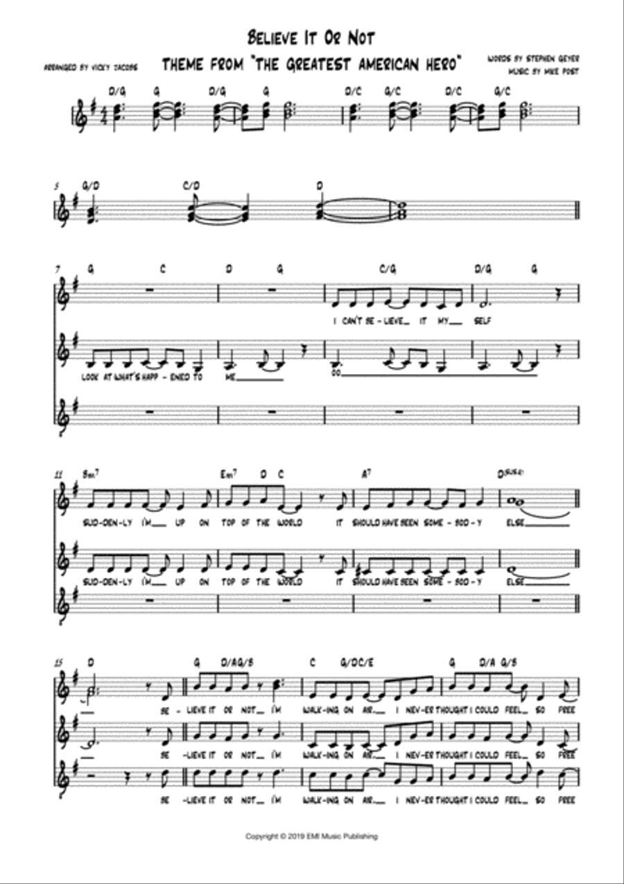 Believe It Or Not 3-Part scores gallery preview page 1