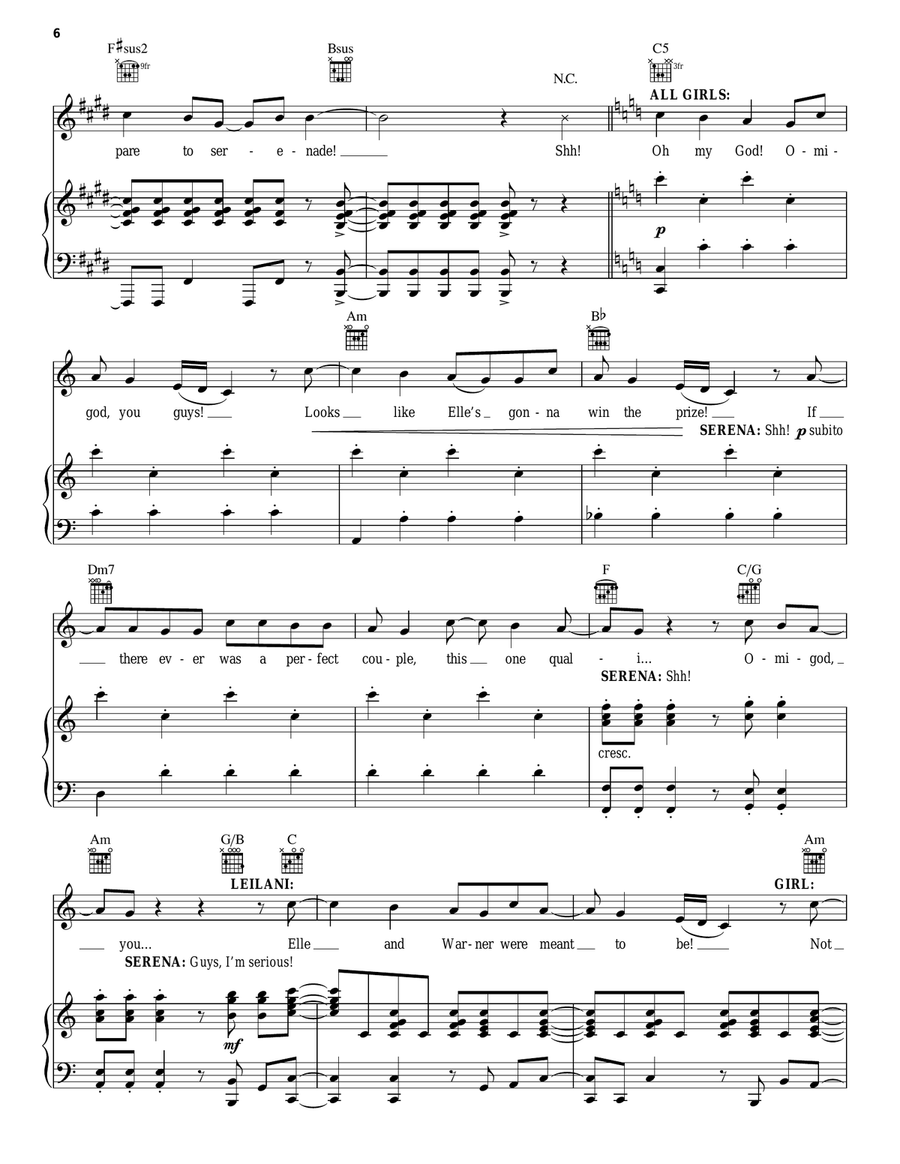 Omigod You Guys Piano, Vocal scores gallery preview page 6