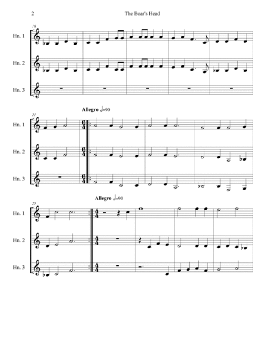 The Boar's Head Brass Ensemble scores gallery preview page 2