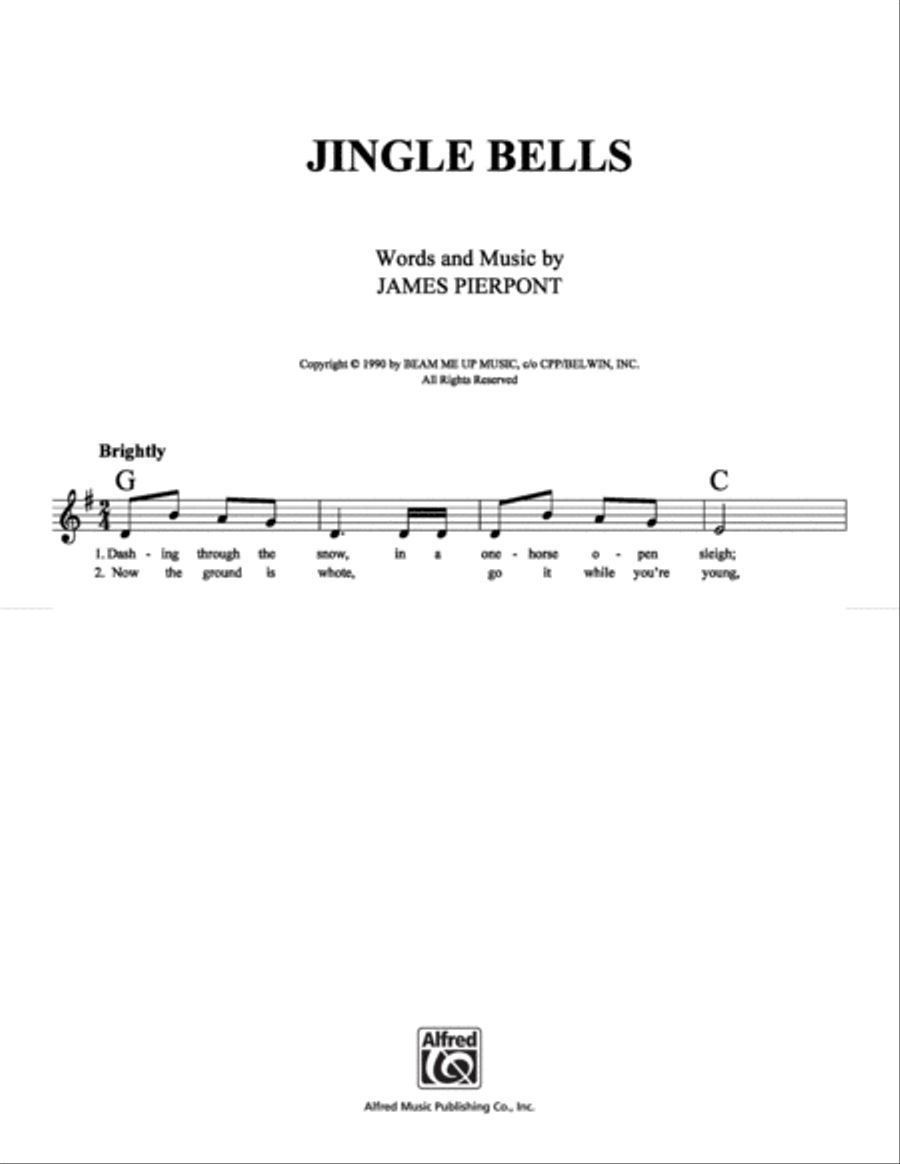 Jingle Bells School and Community scores gallery preview page 1