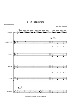 "5. In Paradisum" from Requiem for mixed choir, baryton, oboe, double-bass (amplified) & percussion
