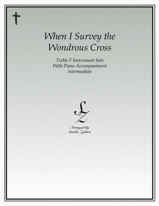 Book cover for When I Survey The Wondrous Cross (treble F instrument solo)