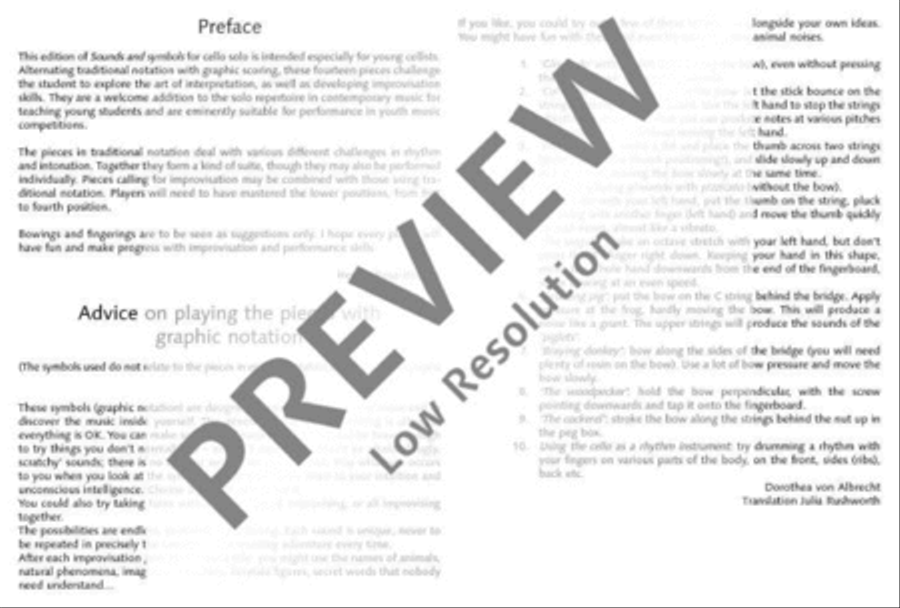 Sounds and Signs Cello Solo scores gallery preview page 4
