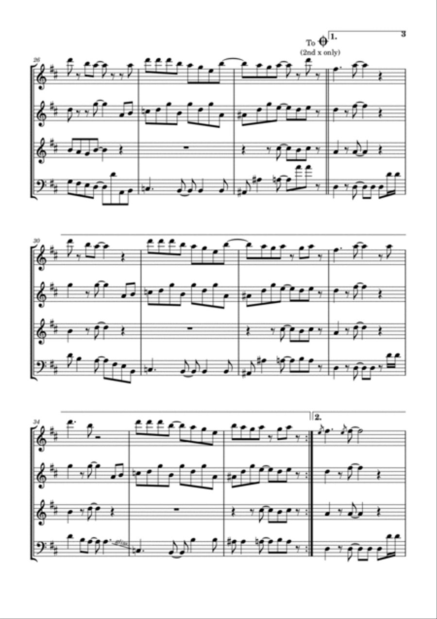Fly By Night Woodwind Quartet scores gallery preview page 4