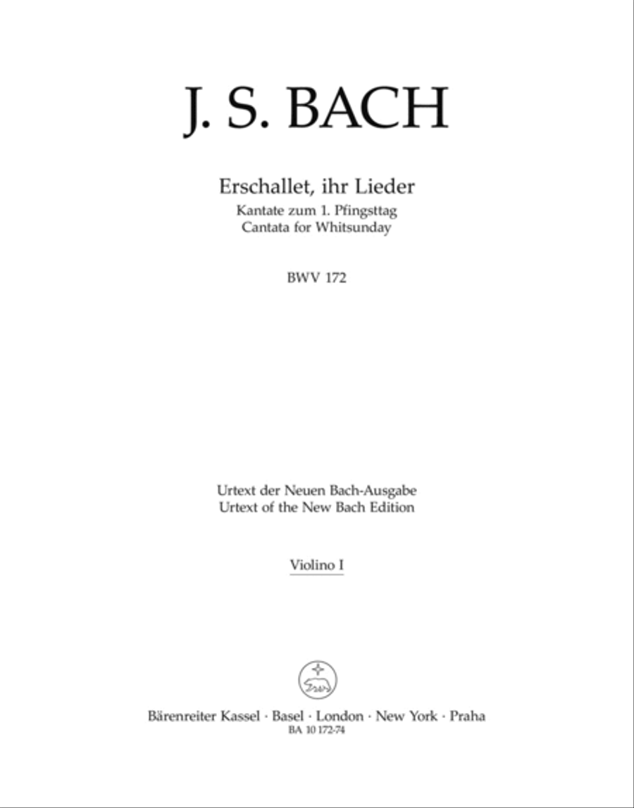 Erschallet, ihr Lieder, BWV 172 Violin scores gallery preview page 1