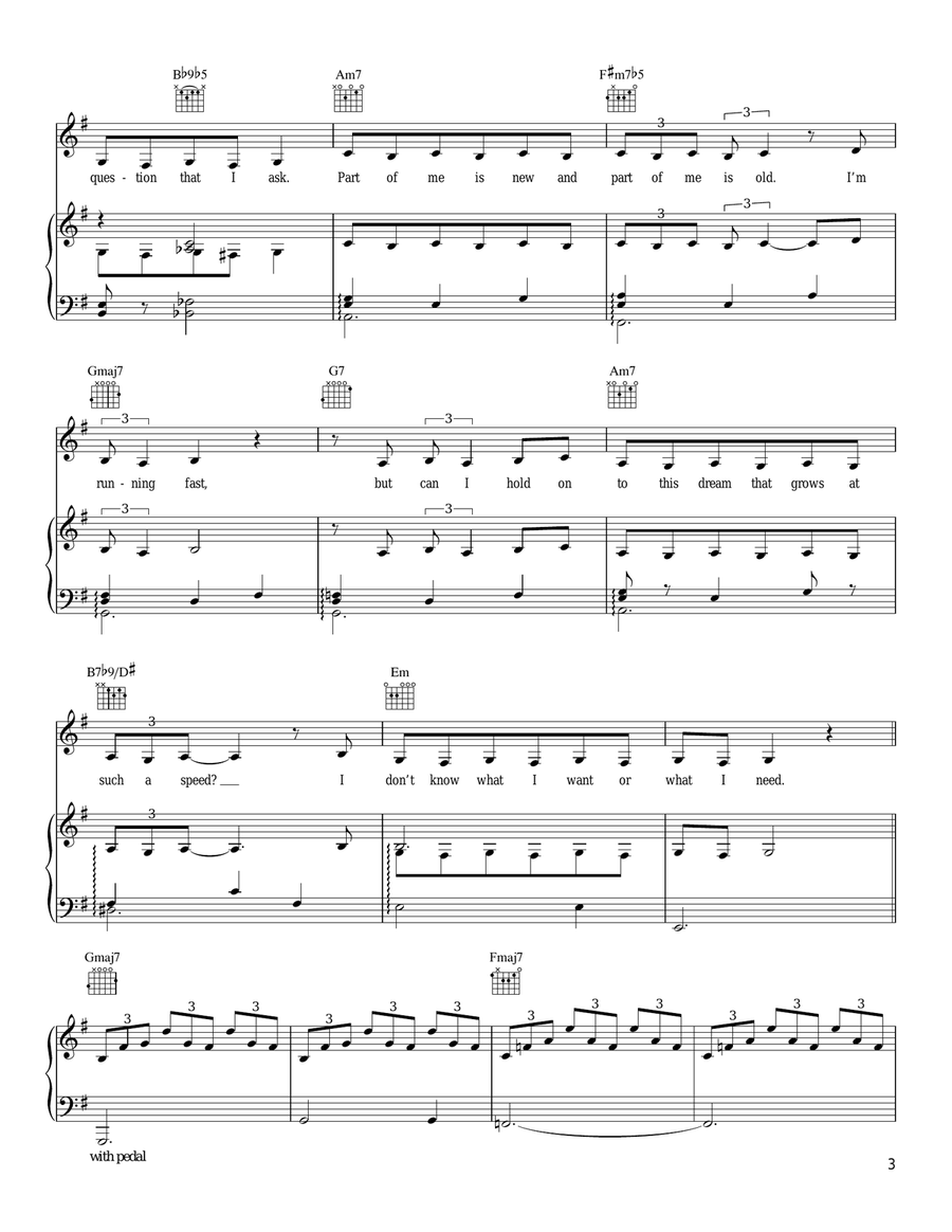 Tinted Glass Piano, Vocal, Guitar scores gallery preview page 3