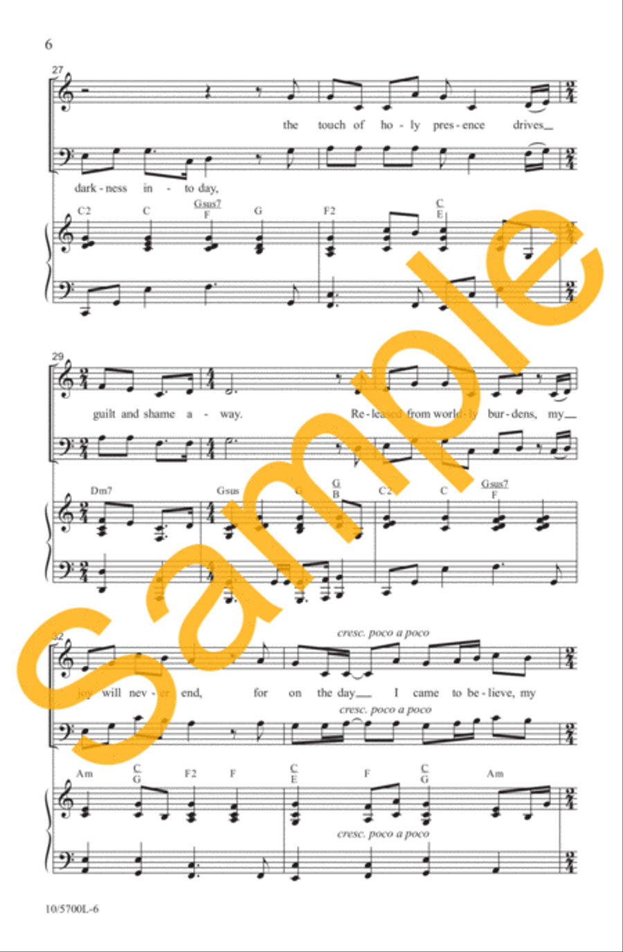 I Came to Believe 4-Part scores gallery preview page 7