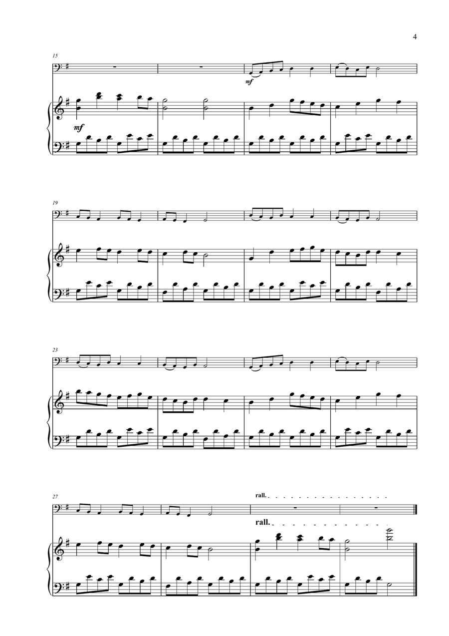 14 Fun Solos for Cello and Piano Piano scores gallery preview page 5