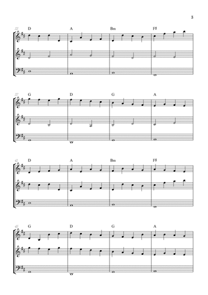 Pachelbel Canon in D • strings trio sheet music • violin, violin & cello [chords] image number null