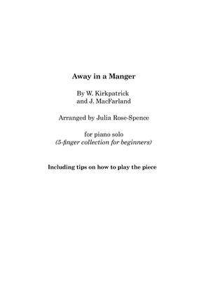 Away in a Manger (beginner piano)