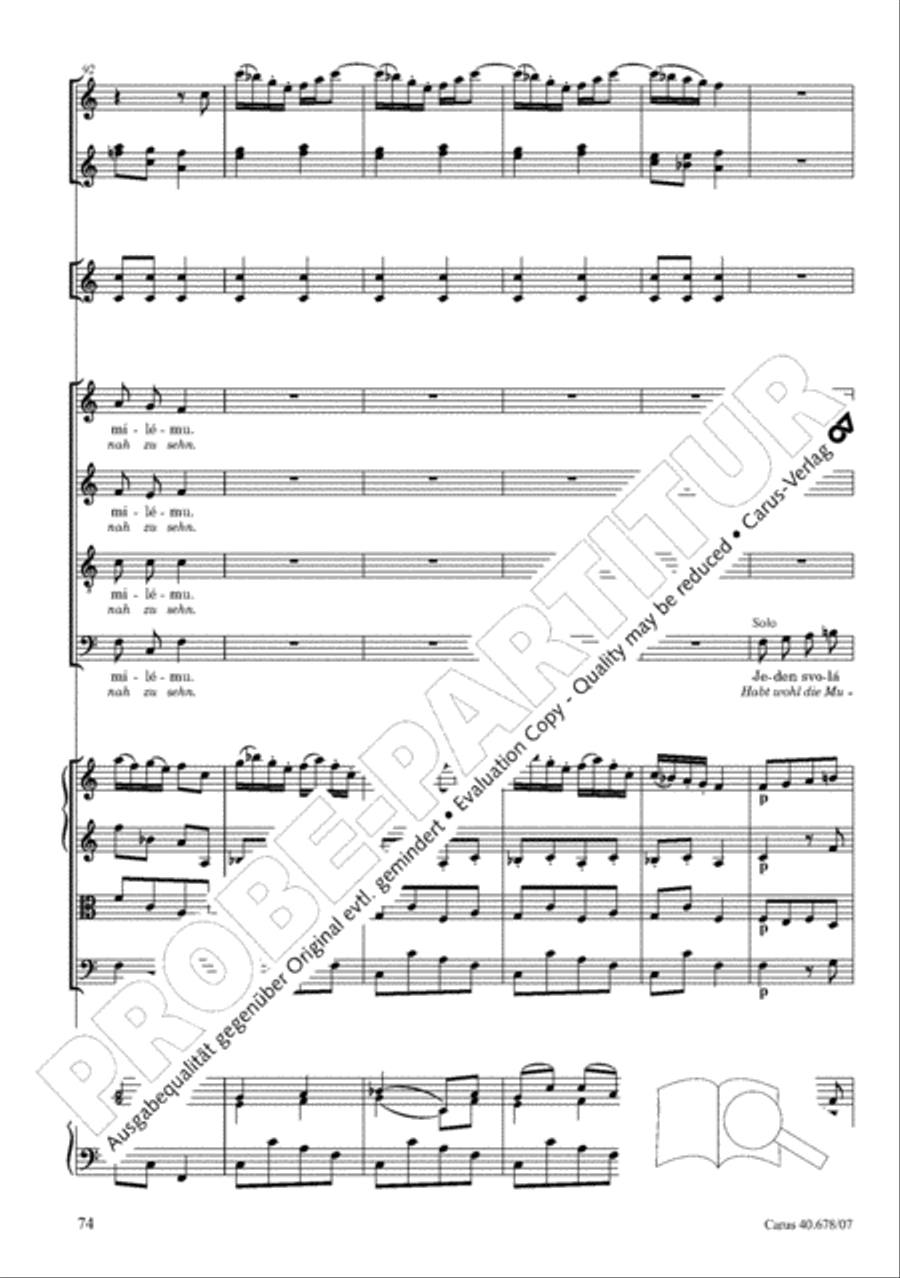Missa pastoralis bohemica 4-Part scores gallery preview page 87