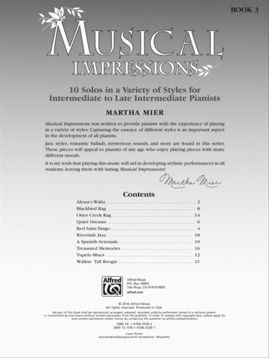 Musical Impressions, Book 3 Piano Solo scores gallery preview page 2