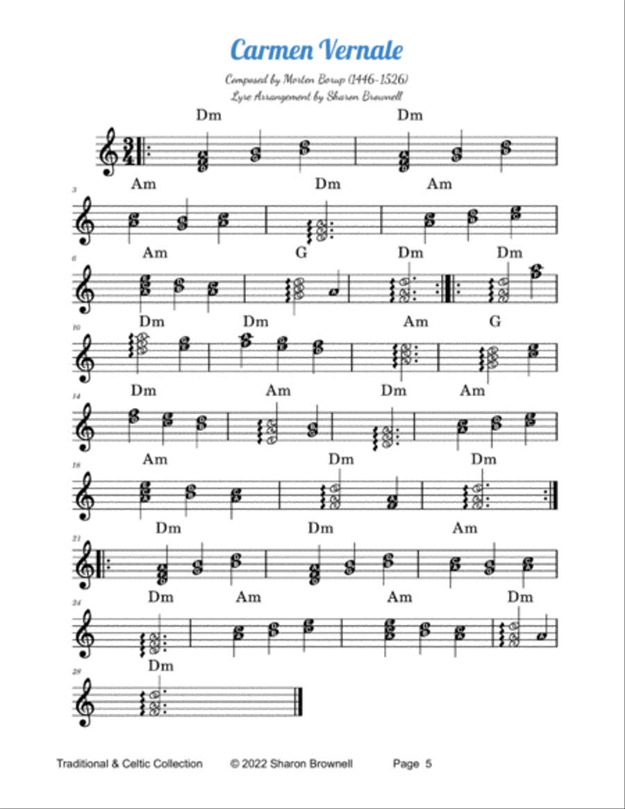 Lyre & Small Harps Traditional and Celtic Collections Harp scores gallery preview page 5