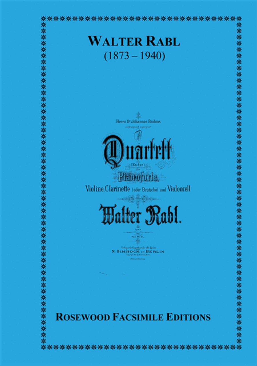 Quartet, Op. 1 A Clarinet scores gallery preview page 1