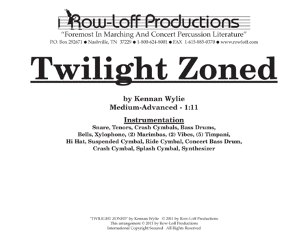 Twilight Zoned w/Tutor Tracks