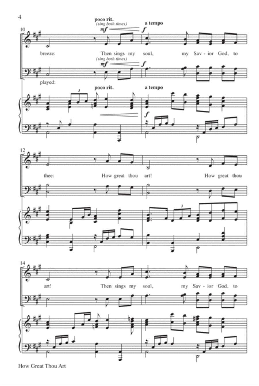 How Great Thou Art 4-Part scores gallery preview page 5