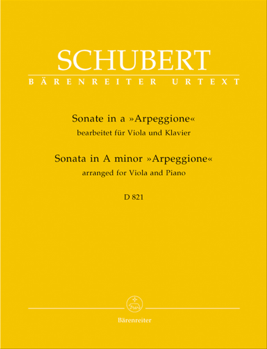 Sonata In A Minor For Viola And Piano, D 821 Piano Accompaniment scores gallery preview page 1