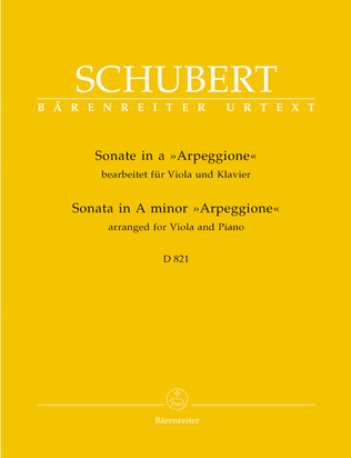 Book cover for Sonata In A Minor For Viola And Piano, D 821