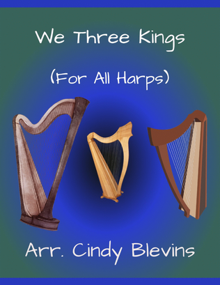 We Three Kings, for Lap Harp Solo