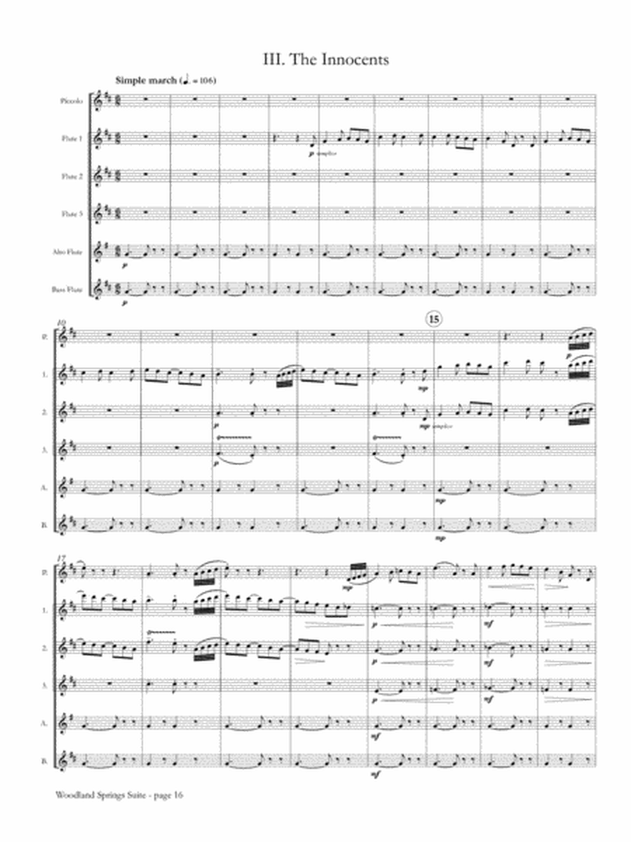 Woodland Springs Suite for Flute Choir