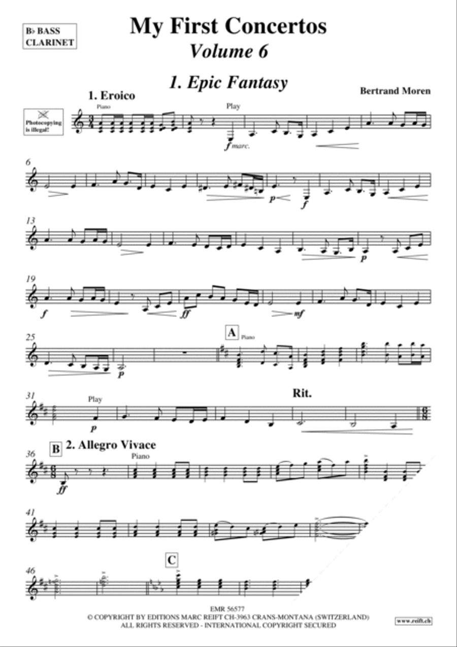 My First Concertos Volume 6 Bass Clarinet scores gallery preview page 3