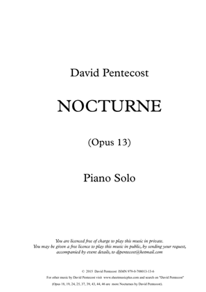 Book cover for Nocturne, Opus 13