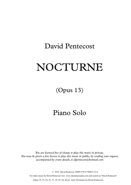 Nocturne, Opus 13 image number null