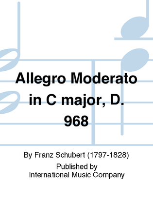 Book cover for Allegro Moderato In C Major, D. 968