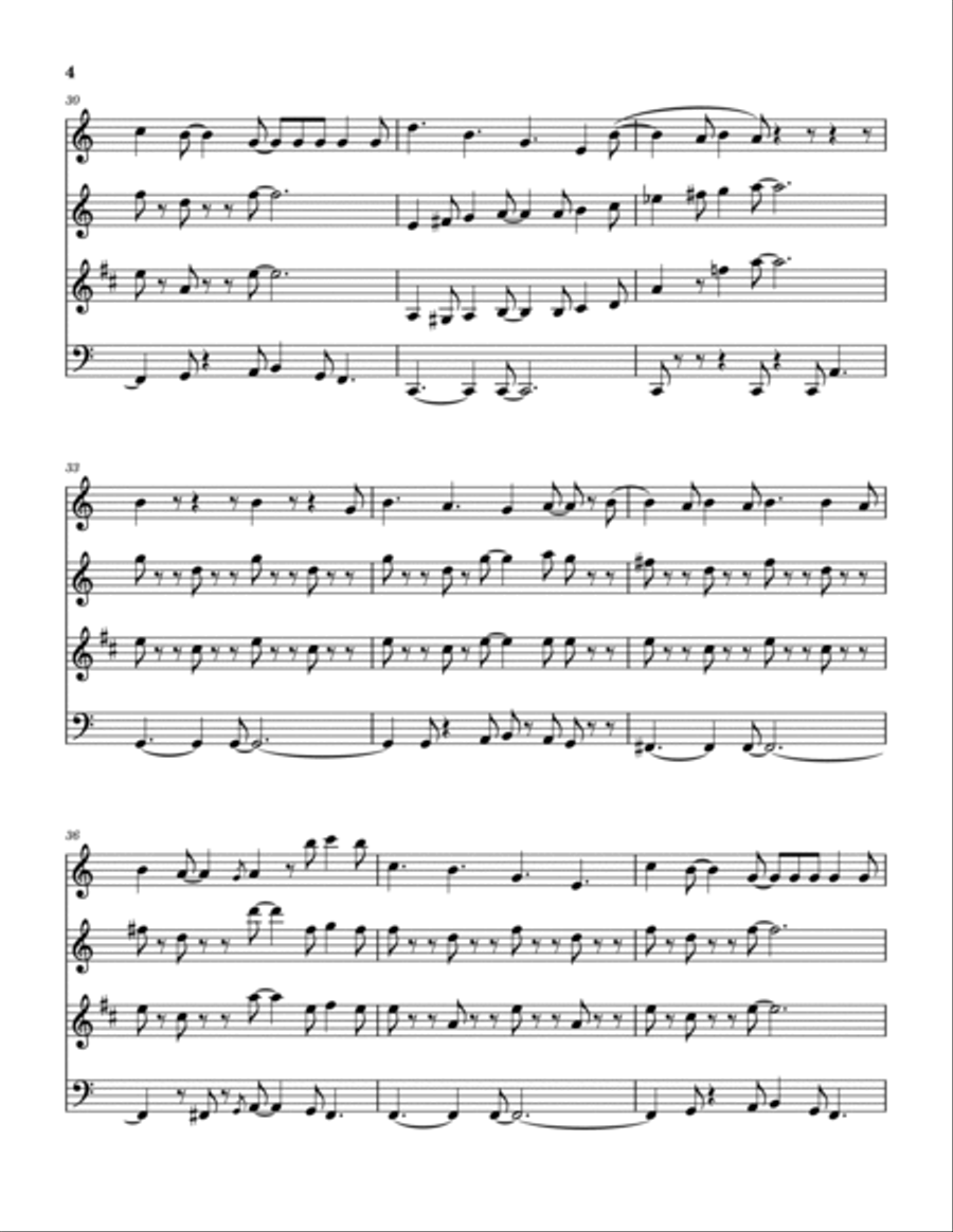 Christmas Time With You Woodwind Quartet scores gallery preview page 5