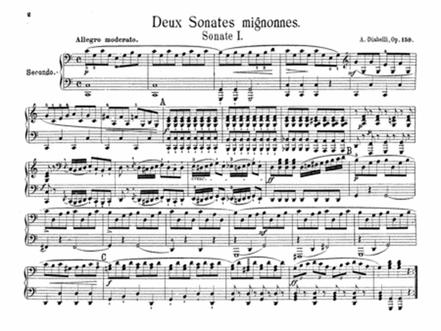 Diabelli: 2 Sonates Mignonnes and Rondeau Militaire