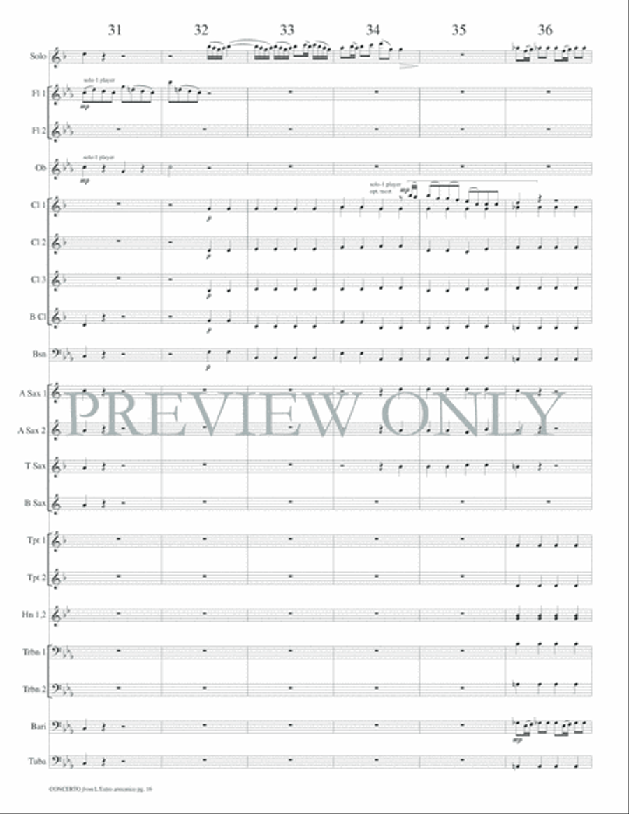 Concerto from L'Estro armonico Concert Band scores gallery preview page 19