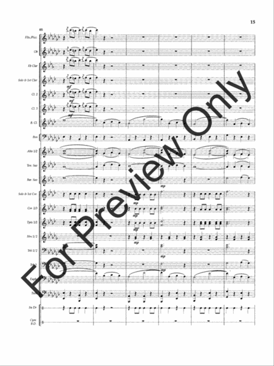 Slavic Farewell Concert Band scores gallery preview page 18