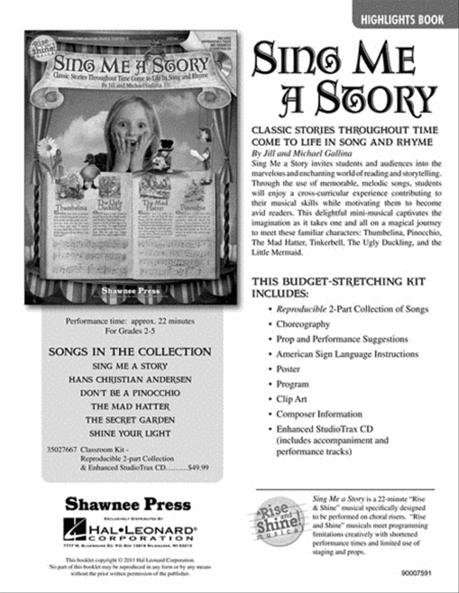 Sing Me a Story – Classic Stories Throughout Time Come to Life in Song and Rhyme 2-Part scores gallery preview page 2